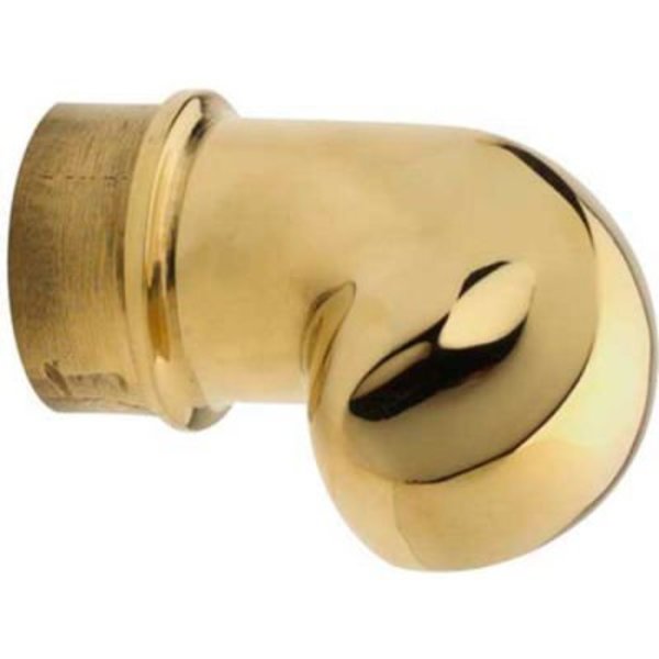 Lavi Industries , Scroll Finial, for 2" Tubing, Polished Brass 00-606/2
